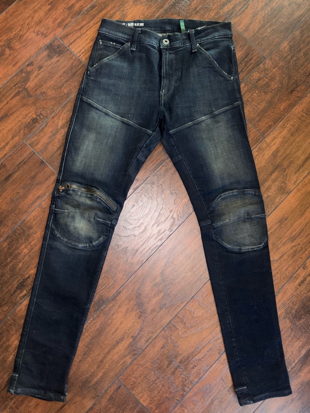 G-Star Raw Black Washed Skinny Biker Jeans